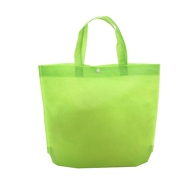 In-stock buckled non-woven fabric bags, blank folding heat-pressed handbags, high-end non-woven fabric shopping bags with printed logos Item Picture
