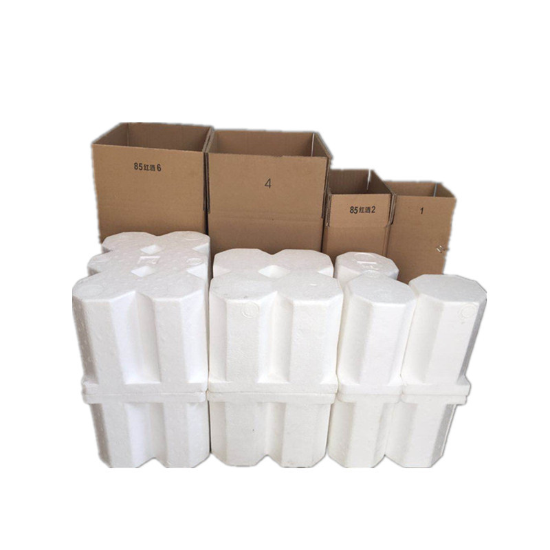 Red wine foam box with holes of 85 or 92mm, 1-6 bottles, 750ml wine bottles, thickened carton packaging, express box wholesale Item Picture