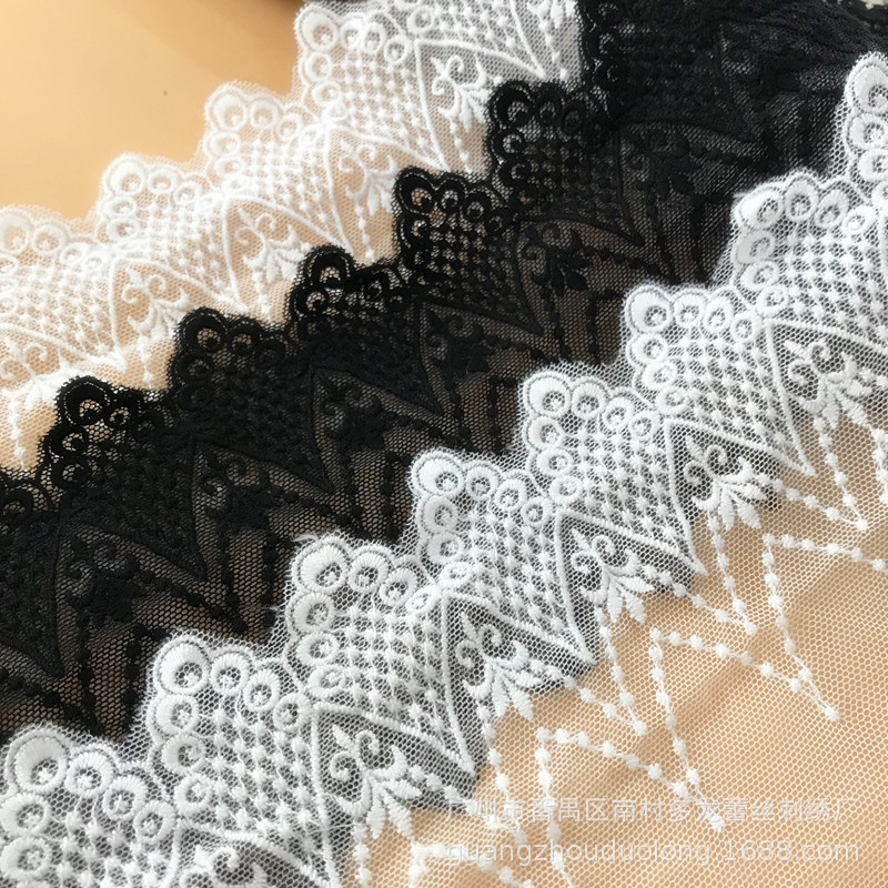 棉线花边diy手工服装辅料 现货锦纶网布内衣裙子婚纱蕾丝刺绣花边产品图