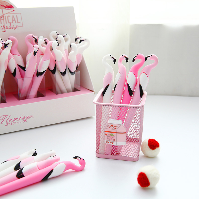 The new ZF1883INS Flamingo soft silicone gel pen is a student office stationery writing pen with a unique design