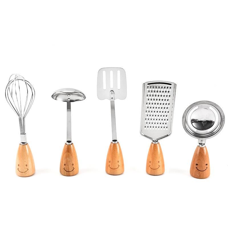 Smiley Kitchenware Set Diy Baking Set Beech Smiley 11-Piece Kitchenware Set Fork Spoon Spatula details Picture