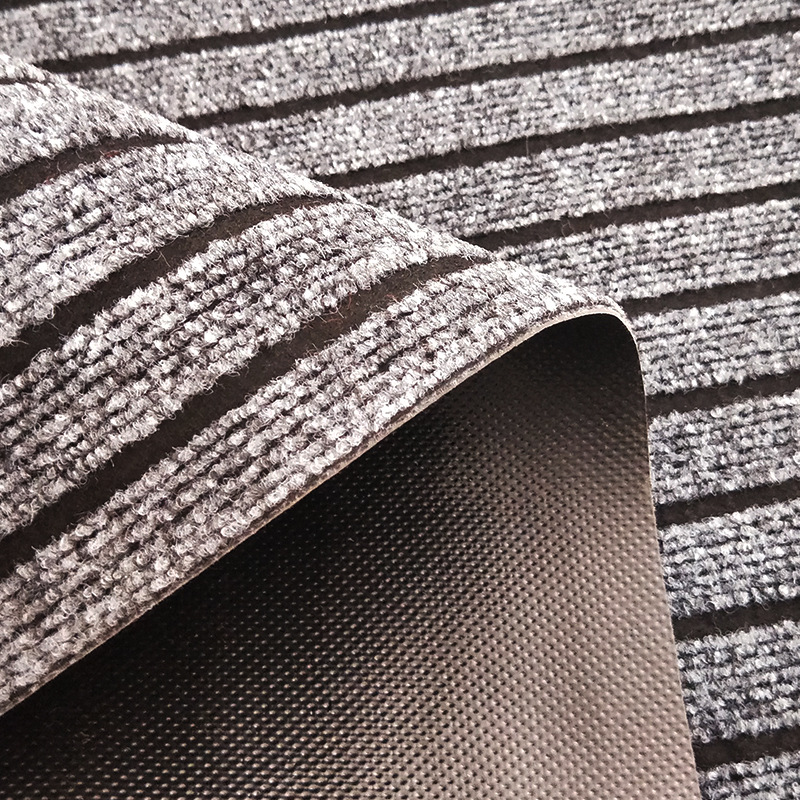 楼梯垫走廊满铺地垫七条纹地毯蹭土吸水防滑PVC写字楼办公室地垫