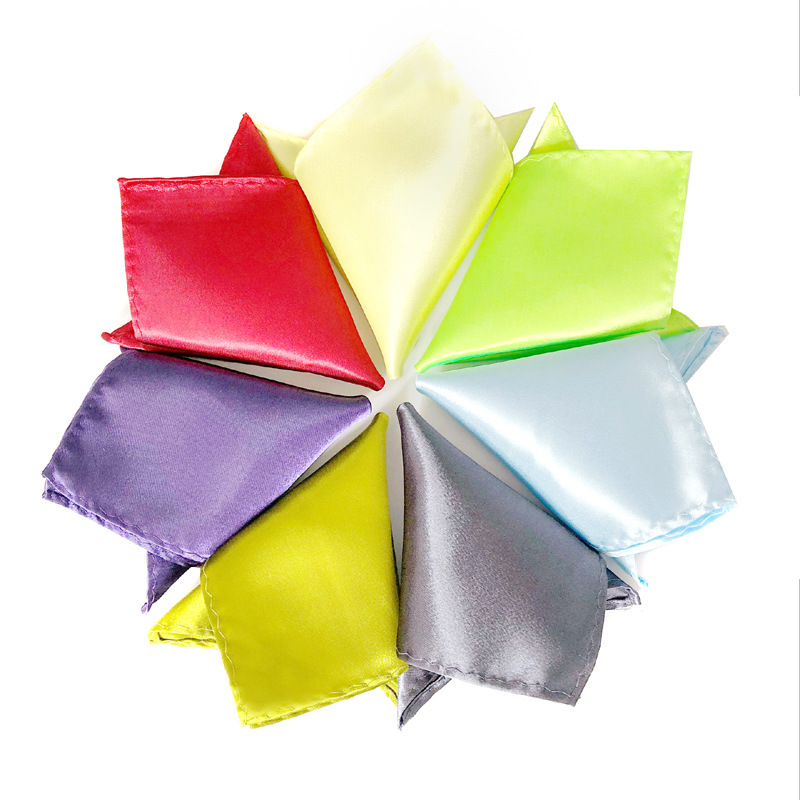 Men's suit pocket square, small square square, wedding party dress, chest square, solid color handkerchief, black, red, blue, green, yellow, purple Item Picture