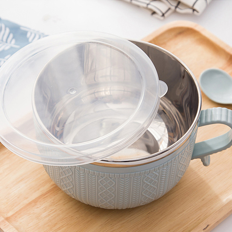 Thickened Stainless Steel Korean Tableware With Cover Foam Bowl Double Insulated Lunch Box Fresh Large Capacity Bento Box Application Scenario