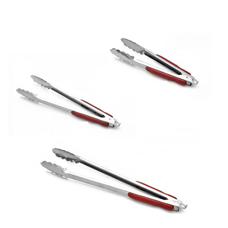 Food tongs, stainless steel barbecue tongs, buffet food tongs, kitchen heat-resistant bread tongs, hotel barbecue steak tongs Item Picture