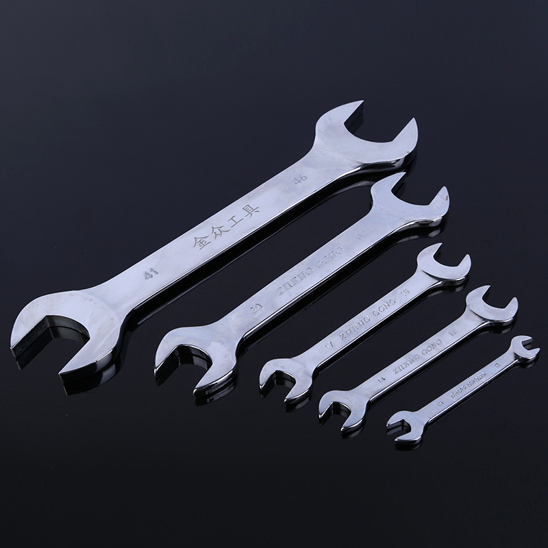Manufacturers Wholesale Double-Ended Open Wrench Polishing Chrome Mirror Wrench Multi-Specification Open Wrench Models
