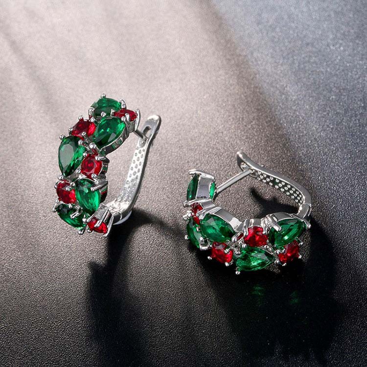 Mona Lisa earring, a best-selling crystal zircon fashion rose gold earring in Europe and America, zircon earrings, cross-border earrings Application Scenario
