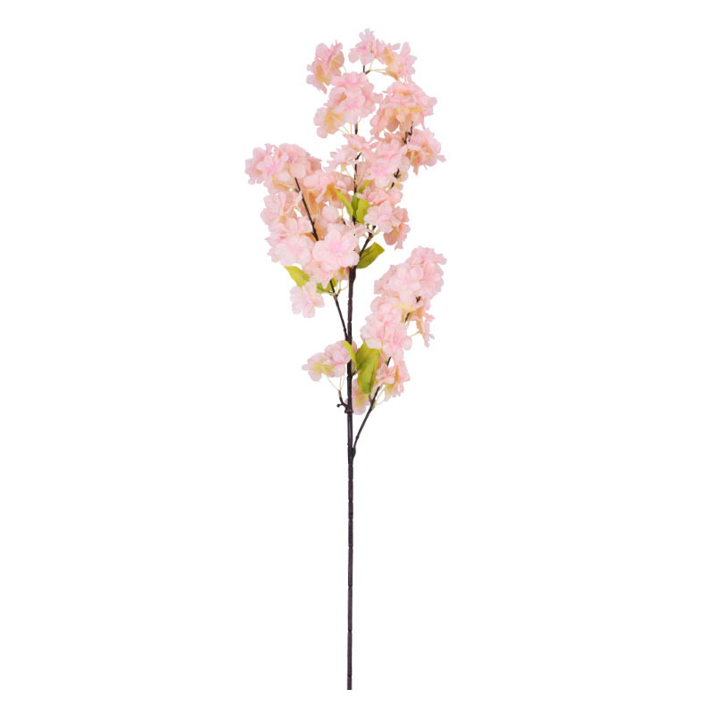 Simulation Cherry Blossom Branches 4 Branches Of Peach Blossom Wedding Studio Living Room Decoration Cherry Blossom Plastic Flower Silk Flower Floor Arrangement Item Picture