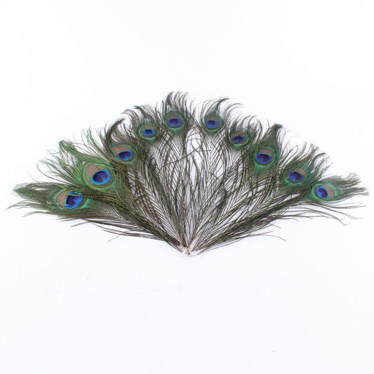 25-30cm peacock feather middle eye handicraft feather accessory Headband decoration DIY fan Peacock feather Item Picture