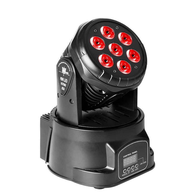 Mini 7 10W Small Shaking Head Light Rgbw 4-In-1 Led Voice Controlled Stage Light Wedding Equipment Manufacturers Supply Item Picture