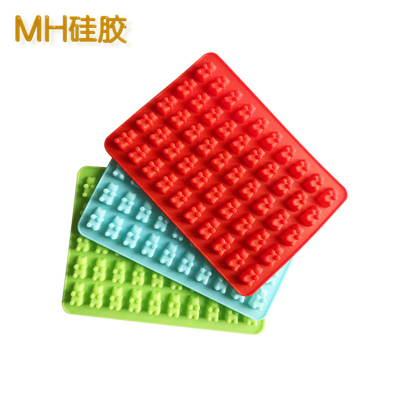Minghao 50 Even Bear Silicone Qiao Mold Cross-Border E-Commerce Supplier Fire Wax Vertical Mold Qq Sugar Mold details Picture