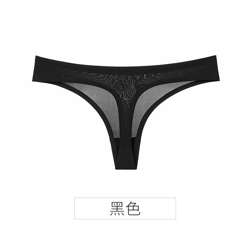 爆款冰丝无痕丁字裤女纯欲风欧美女士性感tback 外贸t裤运动健身