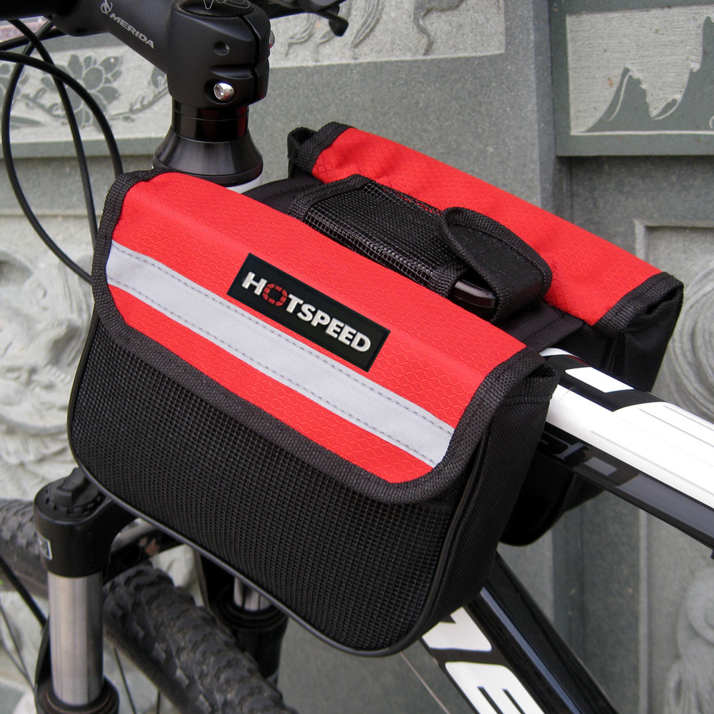 Bicycle riding bag, mountain bike saddle bag, road bike tube bag, bicycle front beam bag, light beam bag details Picture