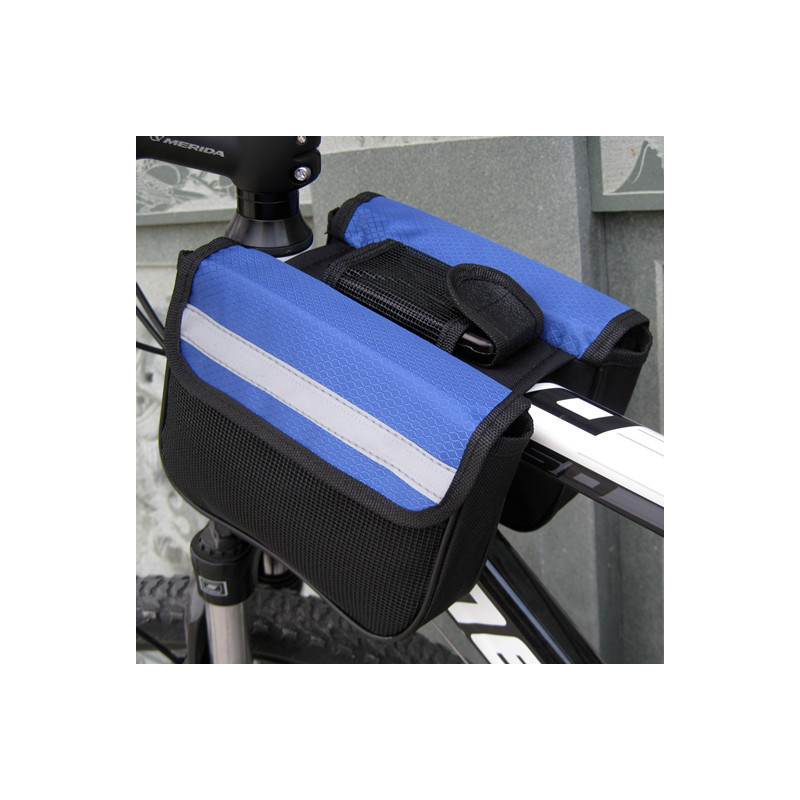 Bicycle riding bag, mountain bike saddle bag, road bike tube bag, bicycle front beam bag, light beam bag Item Picture