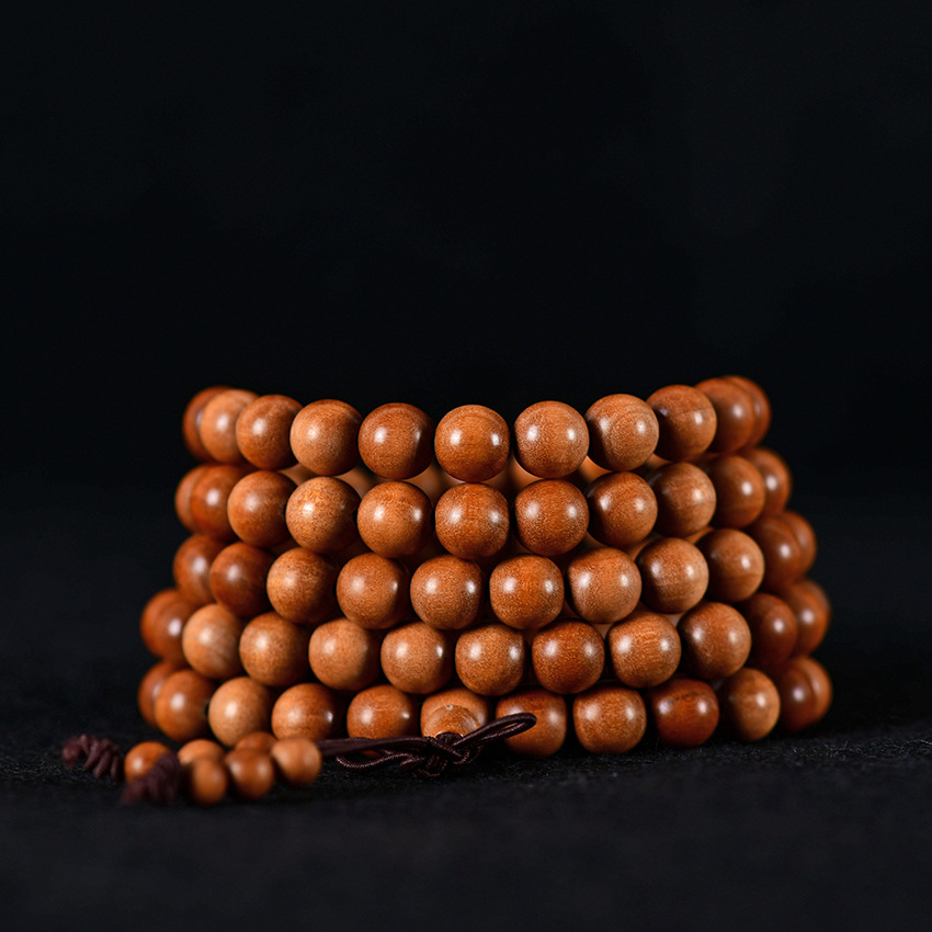 India Laosan Sandalwood 2.0 Immersed Black Meat Buddha Beads Play Bracelet Wholesale Laosan Sandalwood 108 Men And Women Rosary Bracelet details Picture