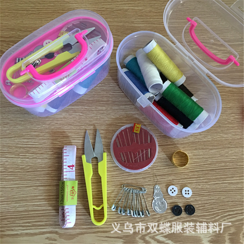 Portable multi-functional small sewing box, treasure box, sewing bag, cross-stitch sewing set tool Application Scenario