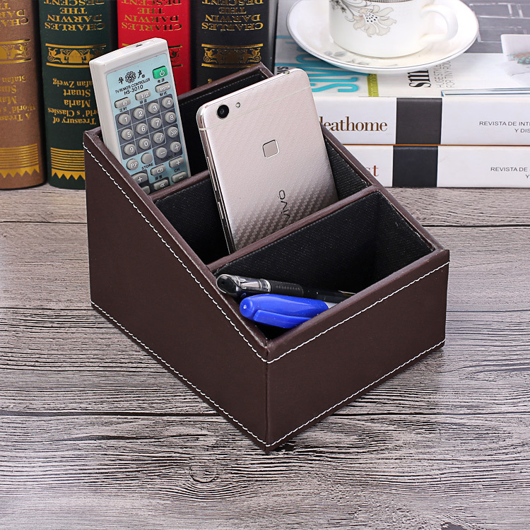 Desktop storage box, European-style remote control organizing box, creative home goods, pen holder storage box, can be printed with LOGO Specification image