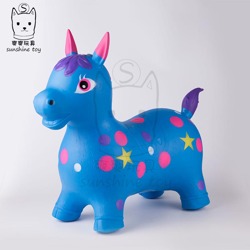 Factory direct sales: Thickened PVC music painting inflatable jumping leather horse, enlarged new material children's riding toy pony Specification image