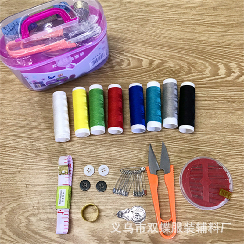 Portable multi-functional small sewing box, treasure box, sewing bag, cross-stitch sewing set tool Specification image