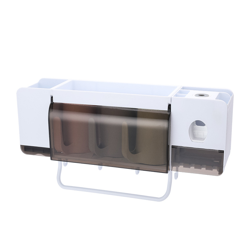 Dust-proof toothbrush holder, plastic bathroom wash set, multi-functional toothbrush storage rack Application Scenario