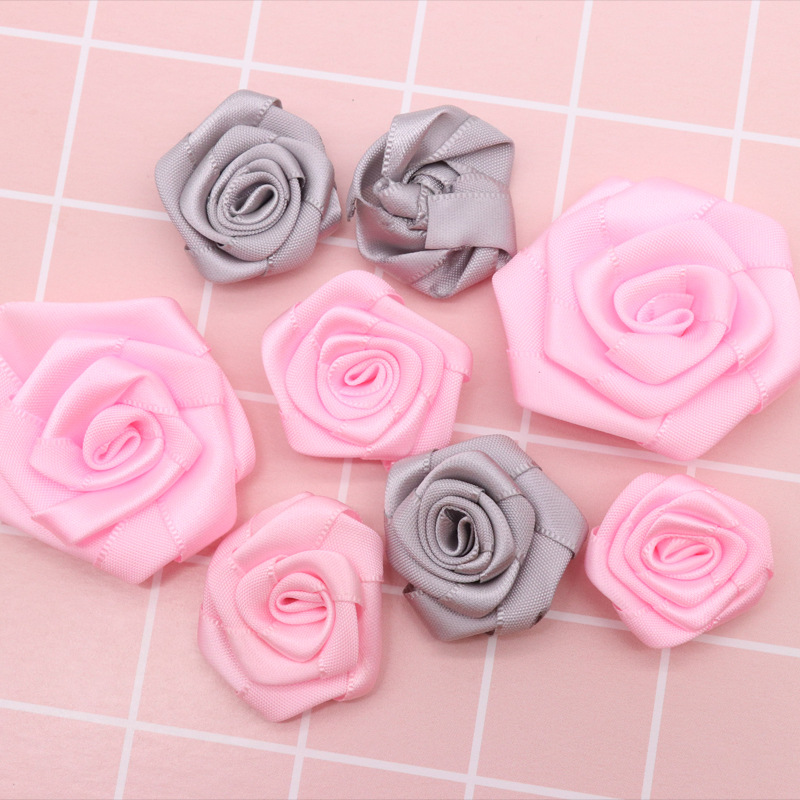 蝴蝶结配件/反手玫瑰花仔/DIY手工小花鞋产品图