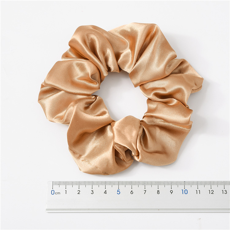 Satin fabric large intestine hair band and hair accessory, European and American cross-border women's hair tie set, simple and versatile headwear, wholesale in stock Specification image