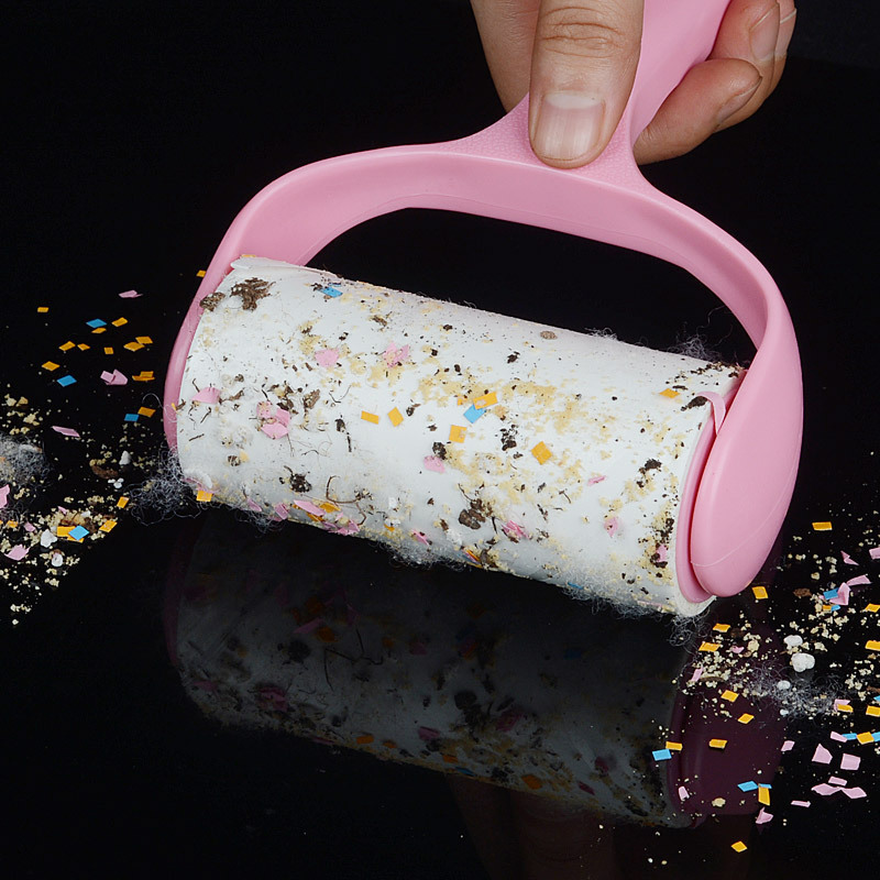 Factory direct can tear sticky roller portable sticky clothing pet sticky hair remover drum dust brush details Picture