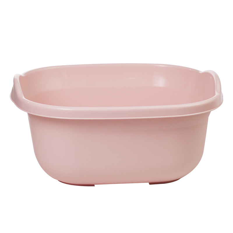 Household laundry basin, foot-washing basin, children's small washbasin, plain square plastic basin, washbasin and laundry basin Item Picture