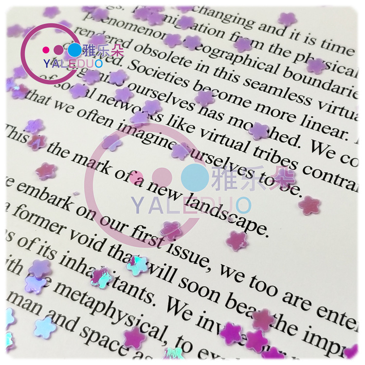 3MM plum blossom-shaped beaded sequins diy jewelry materials nail stickers, flowing sand phone cases, resin resin jewelry accessories Specification image