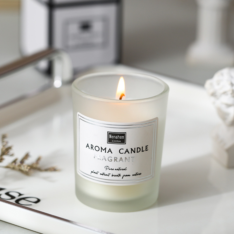 厂家直供香薰蜡烛磨砂玻璃杯室内无烟植物大豆蜡创意香氛伴手礼产品图