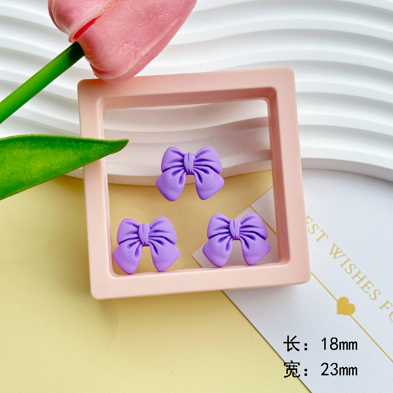 Cartoon simulation bow tie diy resin accessories, phone cases, cream glue DIY hair clips, wholesale of handcrafted materials pic 13