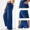 Washed high-waisted wide-leg jeans with a stretchy waist and drape, straight-leg pants for slimming, loose pants, trendy denim long pants for women Application Scenario
