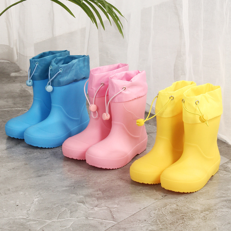 定制儿童雨鞋贴牌卡通图防水防滑水鞋中小童卡通儿童雨靴