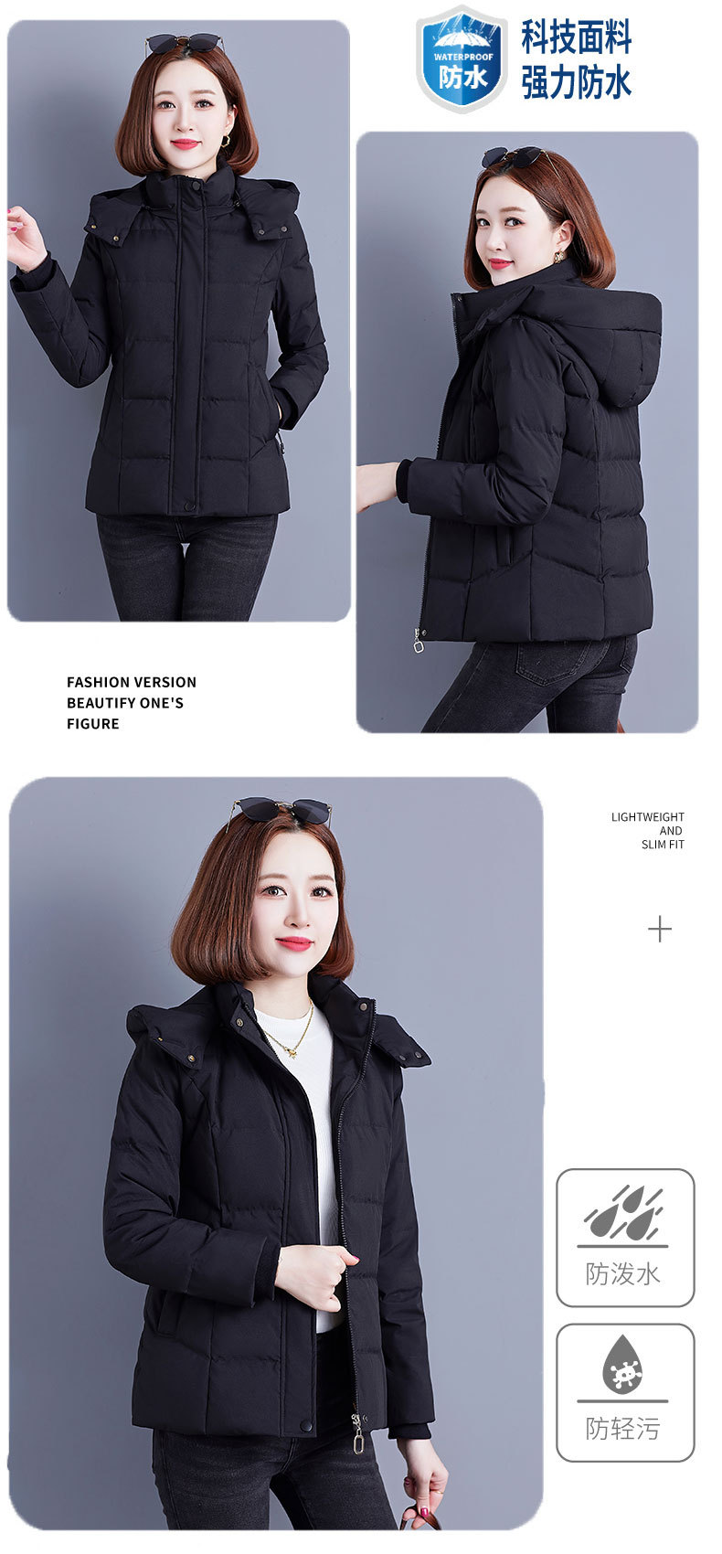 High-end short white duck down jacket for women, a new bestseller in 2025, is a winter coat for petite women with added down and thick layers pic 16