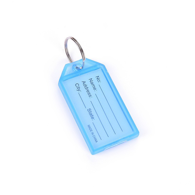 Color clear plastic key ring convenient sorting key ring luggage tag hotel tag boarding pass accessories Item Picture