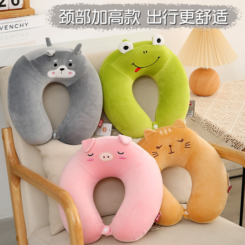 Cartoon animal slow rebound memory foam U-shaped pillow, Kanglewu office travel neck pillow, neck pillow U-shaped pillow wholesale Specification image