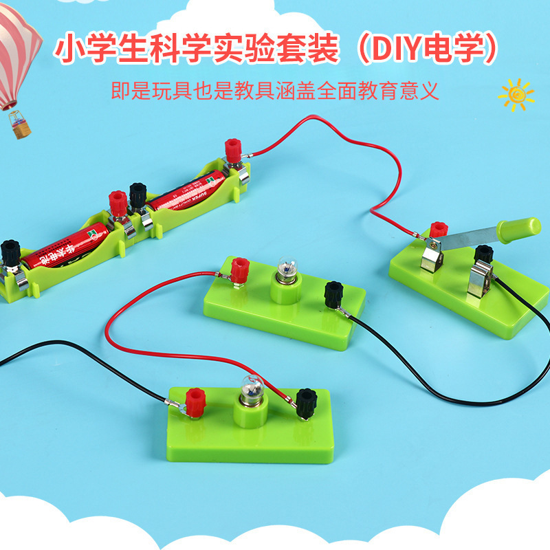 DIY simple physics circuit science Experiment Series and parallel connection set series Manual material manufacturer
