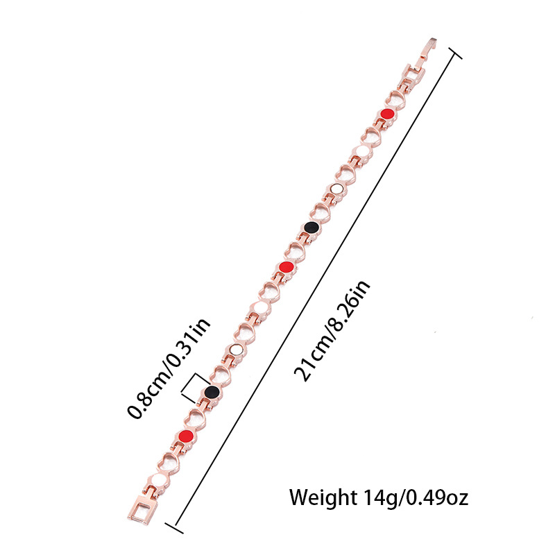 Yun Brocade cross-border best-selling simple and fashionable adjustable heart-shaped bracelet, heart-shaped peach heart, red, white and black oil bracelet wholesale Application Scenario