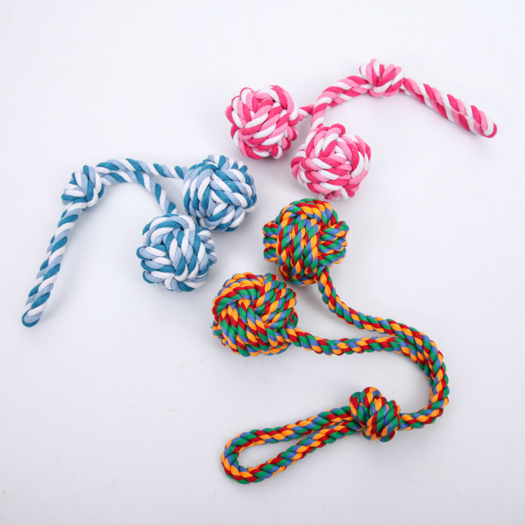 Dog supplies, durable teething pet toys, golden Retriever Teddy, puppy toys, small dog toys, balls, cotton ropes, pet supplies Application Scenario