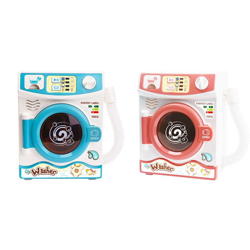 Cross-border role-playing toy mini simulation washing machine with lights, music, parent-child interaction, girls aged 3-6 Item Picture