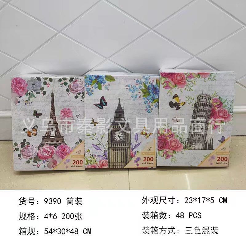 A 6-inch 200-sheet cartoon photo album with a large capacity, a family-style insert photo album, and a baby photo storage book details Picture