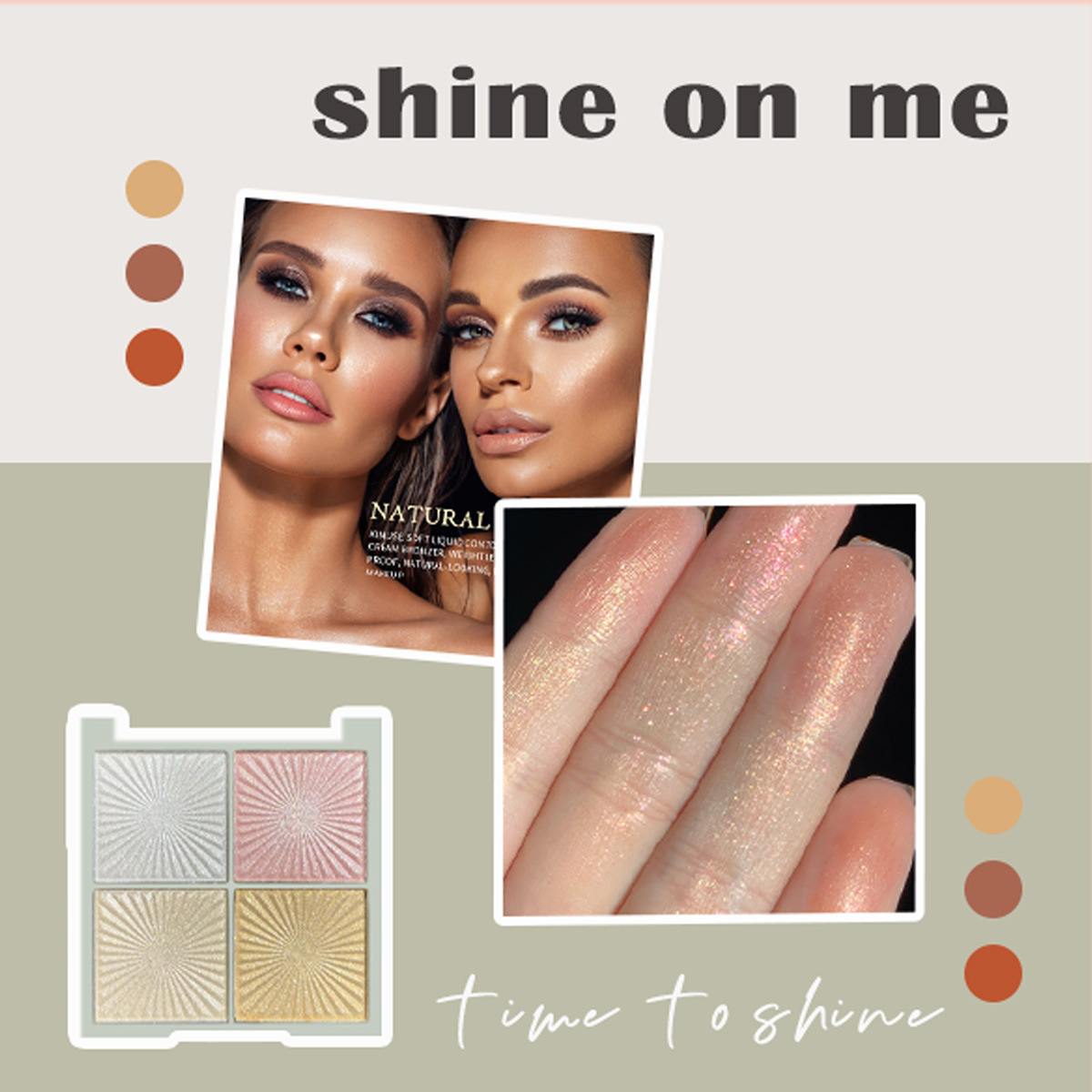SEVENCOOL High-gloss Powder Stage Makeup Sparkling Body High-gloss Glitter Powder Collarbone Pearl Powder Cross-border Exclusive Supply Application Scenario