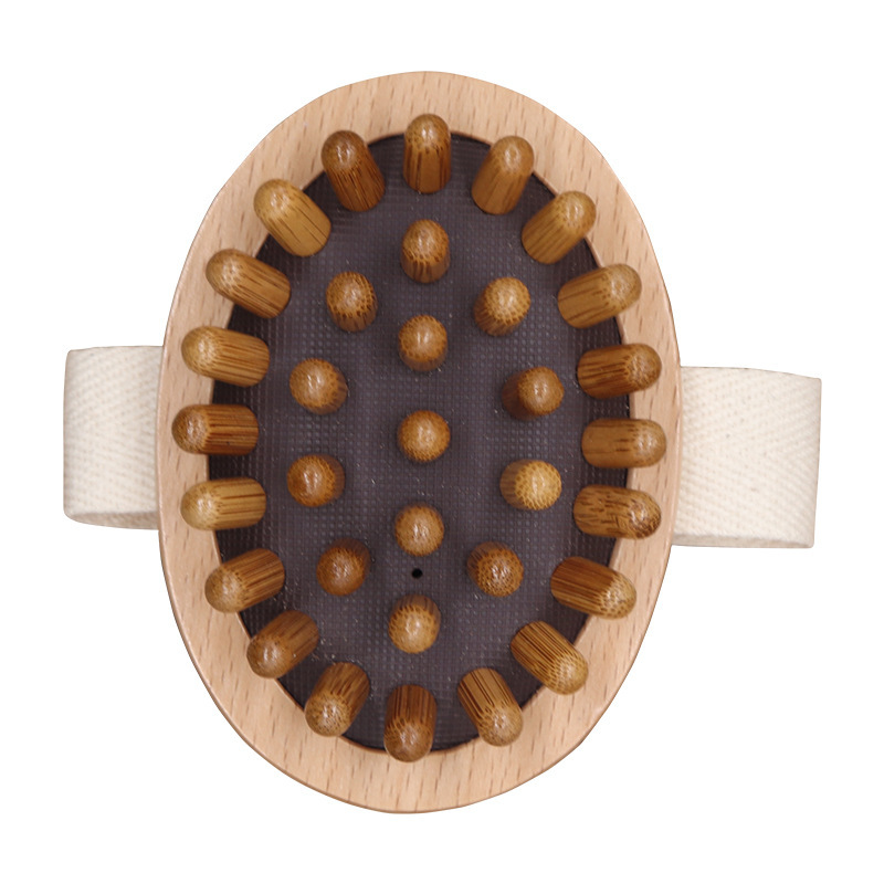 New Beech Air Cushion Meridian Massage Brush Wood Multi-Contact Convex Point Air Bag Manual Acupoint Meridian Brush Application Scenario
