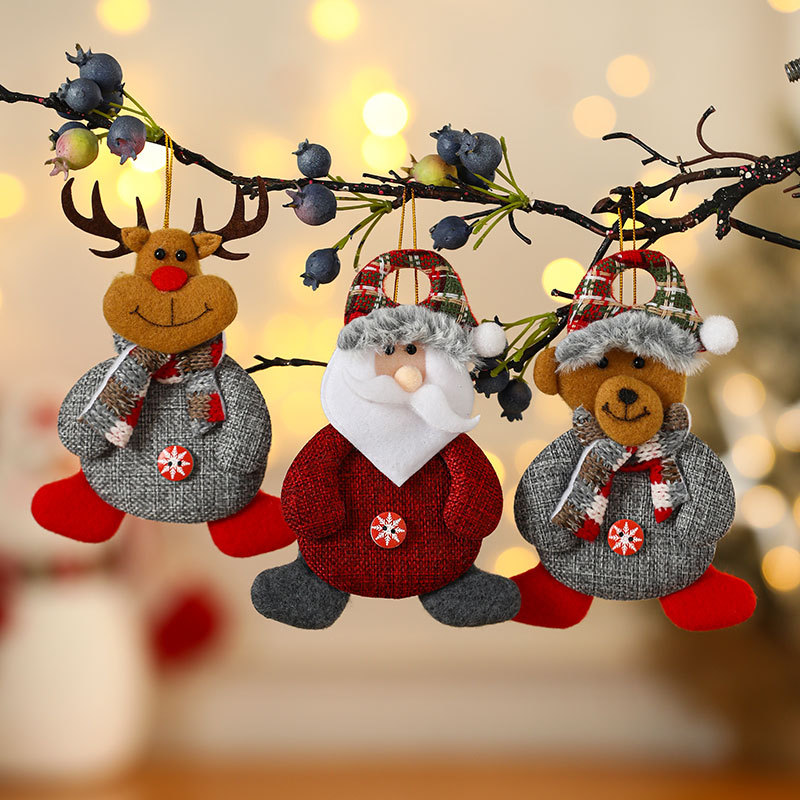 Christmas Decorations Christmas Doll Fabric Button Pendant Christmas Tree Accessories Fabric Pendant Specification drawing