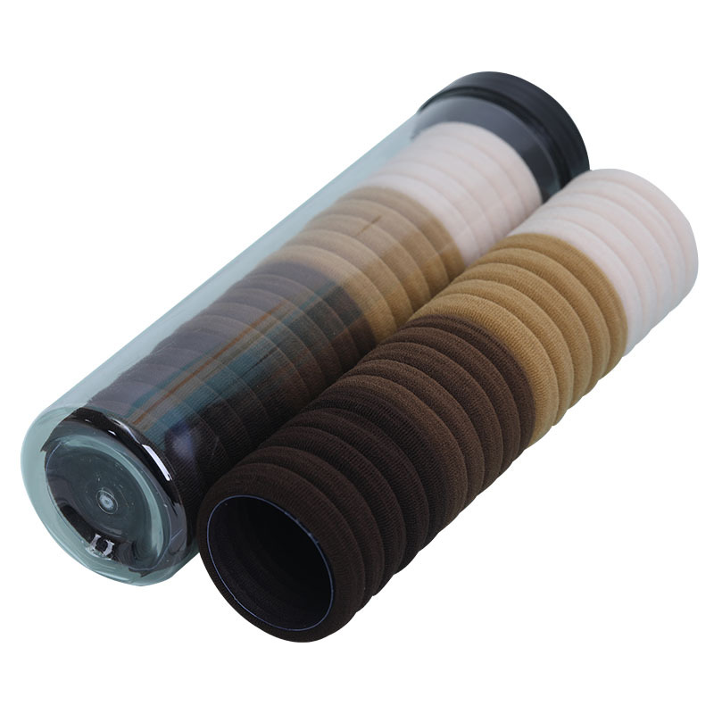 Korean version 20 cans of high-elasticity hair bands, seamless rubber bands, Douyin best-selling tubular hair bands, towel bands, and stickers Item Picture