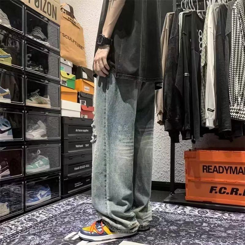 男士牛仔裤实物图