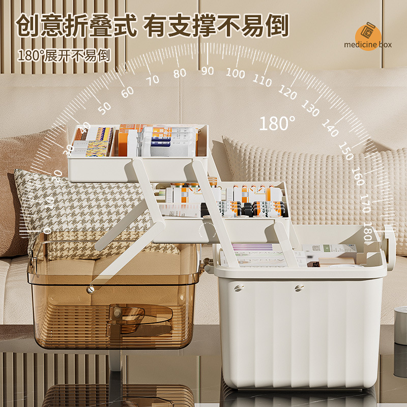 Large-Capacity Medicine Cabinet Multi-Layer Medicine Cabinet Portable Medicine Cabinet Storage Box Home First Aid Kit Portable Medicine Medical Kit details Picture