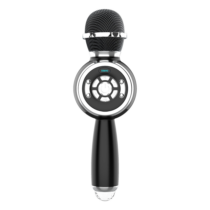 工厂直销 新款DS810无线蓝牙音响一体式家用手机无线蓝牙音箱K歌麦克风彩灯