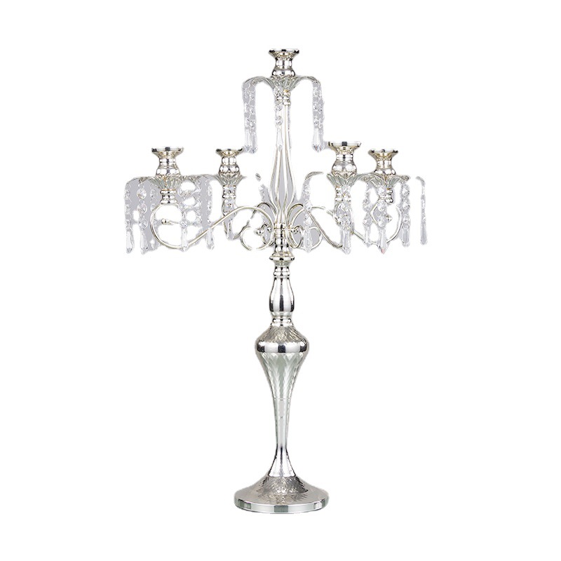 Metal European five head candle stand creative romantic dinner banquet wedding candle stand table porch home decoration Item Picture
