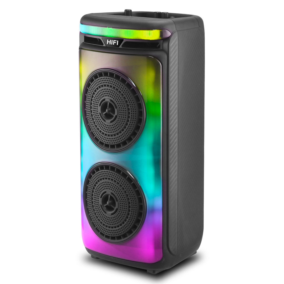 Explosive Dual 6.5-Inch Speaker Rx-6245 Flame Lamp Outdoor Multi-Function Bluetooth Speaker Portable Card Speaker Item Picture